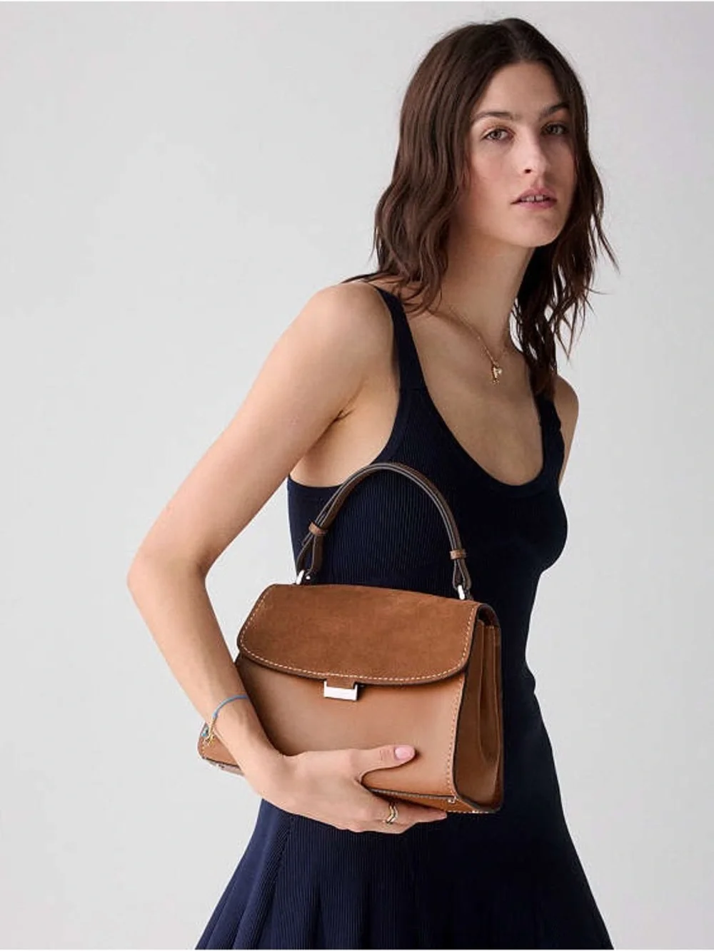 Kate Spade Riley Suede Top Handle Bag Warm Gingerbread